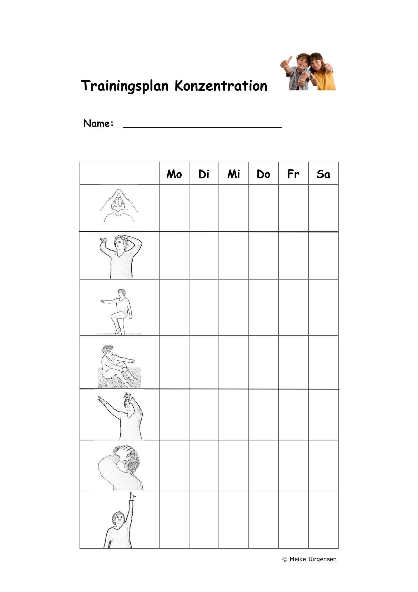 trainingsplan konzentration leicht gemacht copyright